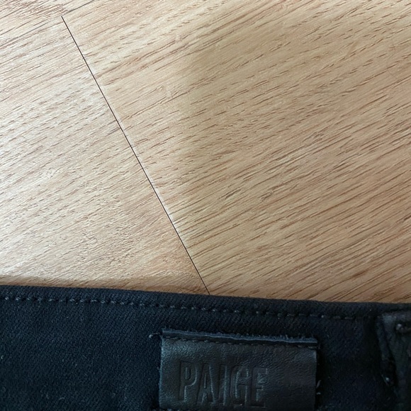 High waist , zipper detail black Paige jeans - Picture 6 of 8